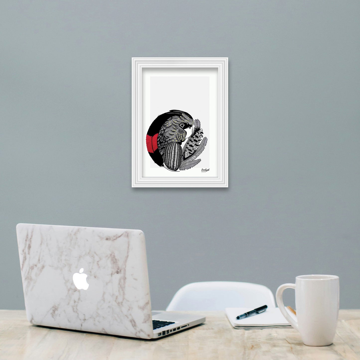 Australian Wildlife Fine Art Print Black Cockatoo