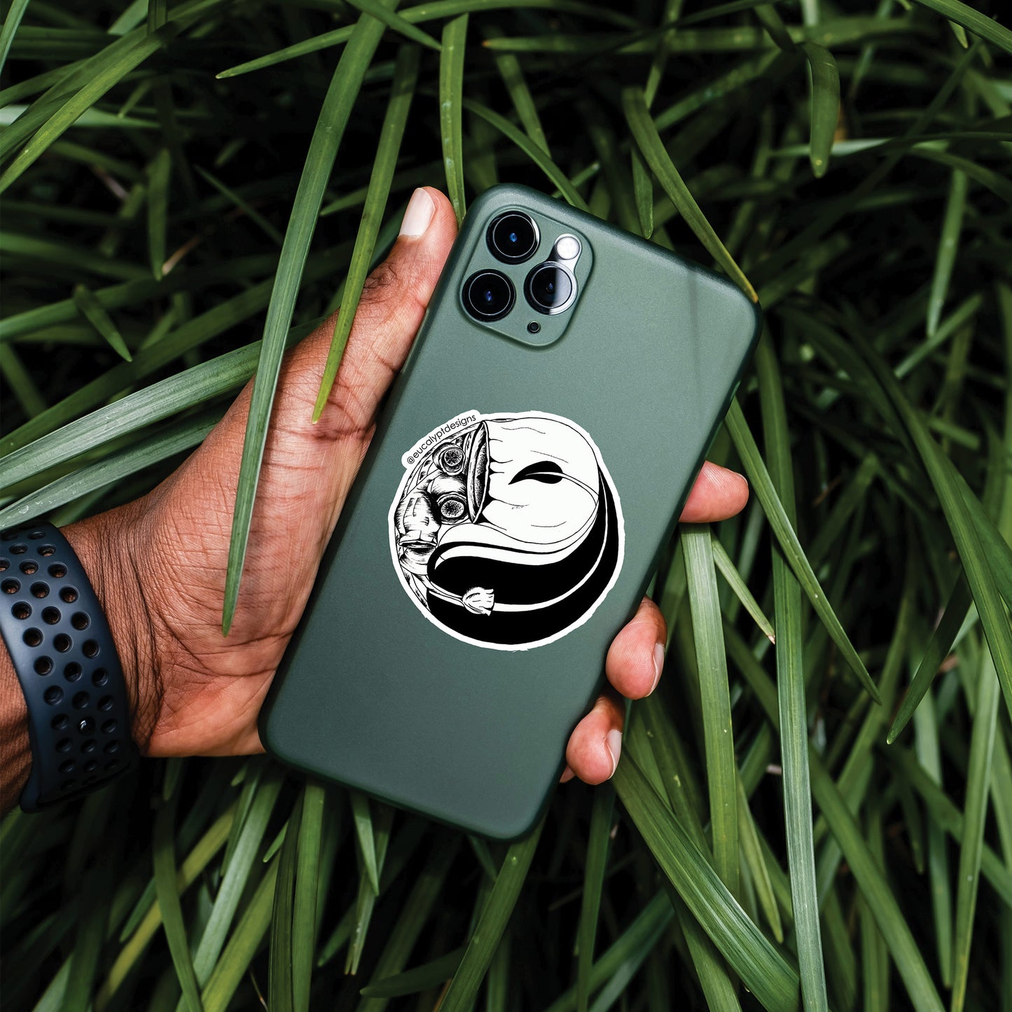 Australian Nature Sticker Gumnut Yin Yang