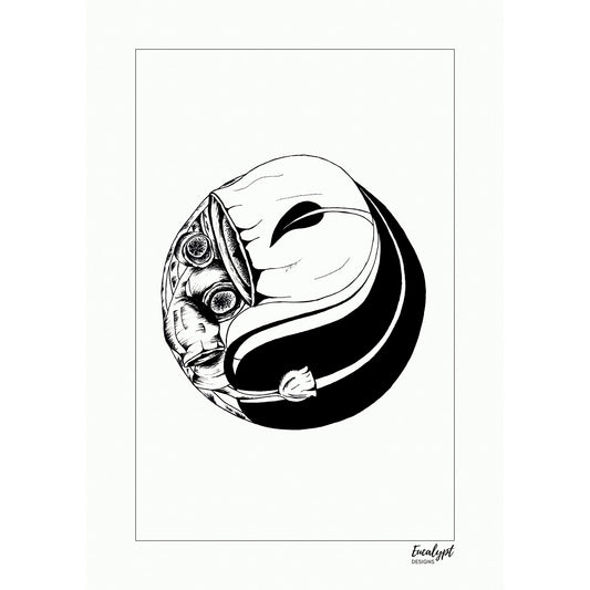 Australian Fine Art Print Gumnut Yin Yang