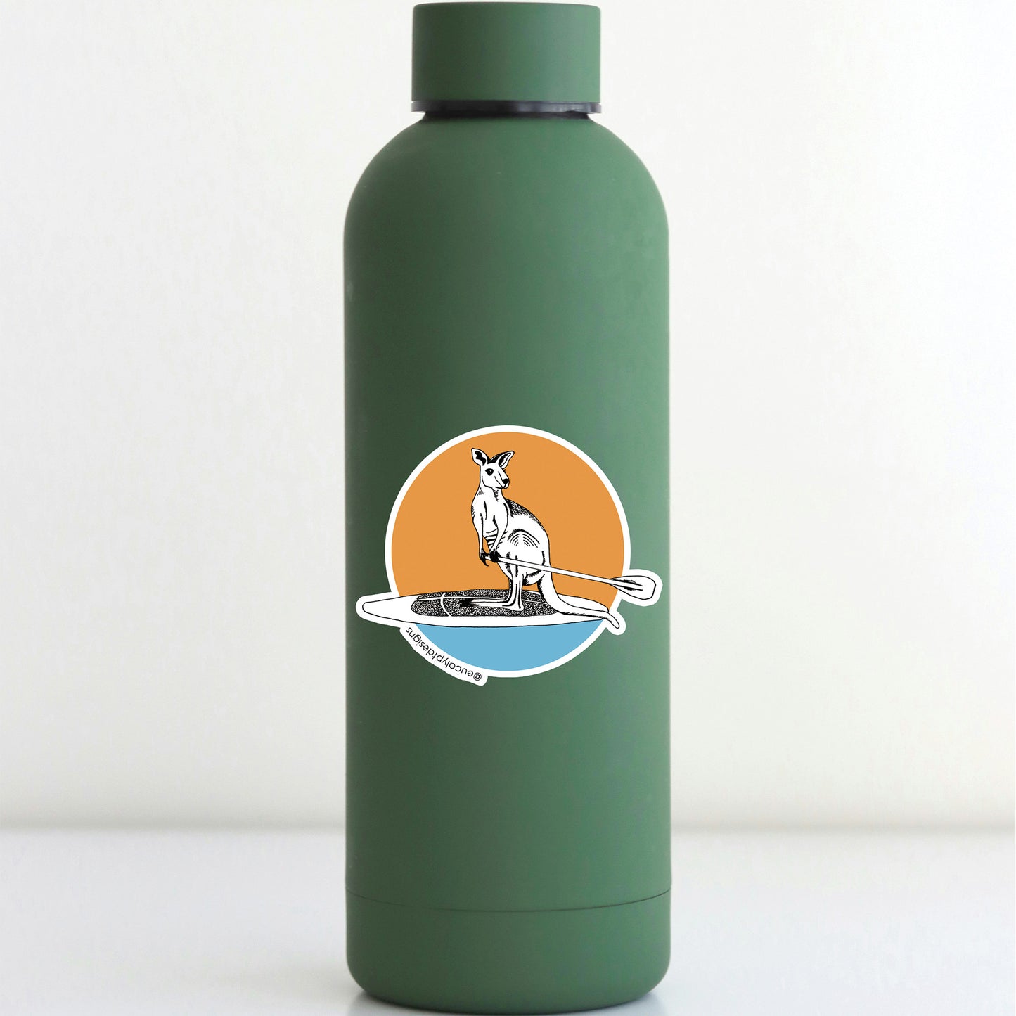 Australian Wildlife Stickers Kangaroo on SUP