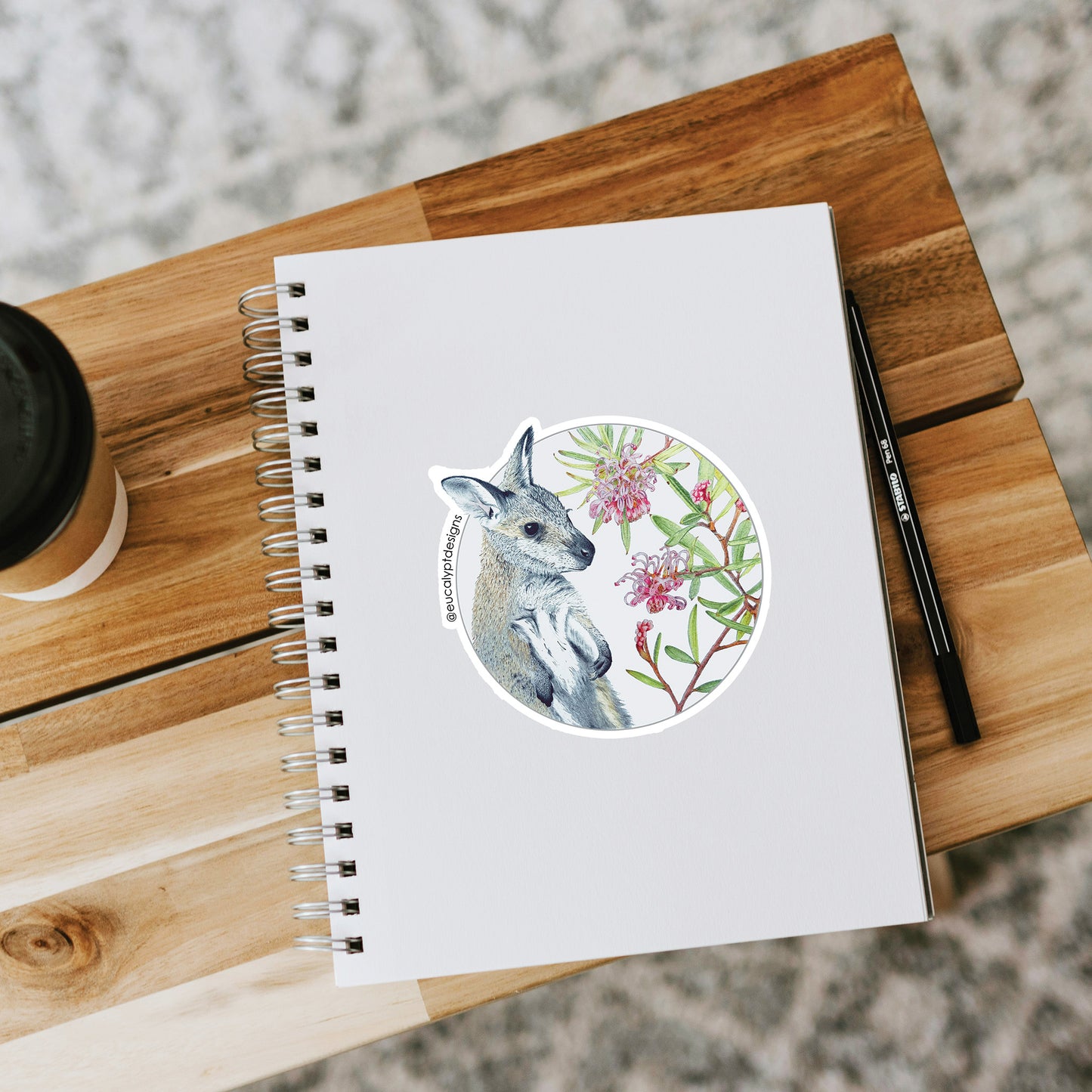 Australian Wildlife Sticker Wallaby