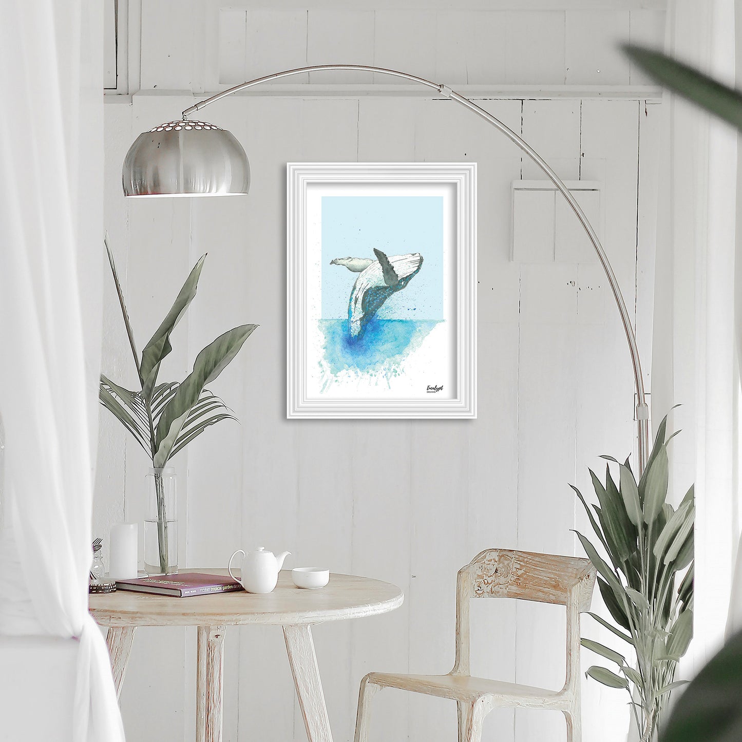 Australian Wildlife Fine Art Print Humpback Whale Breaching